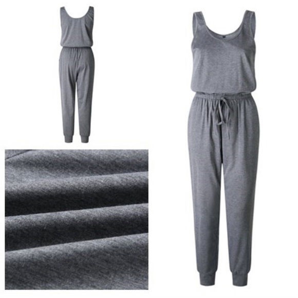 Last 1❤️Gray Anytime Jumpsuit - Picture 5 of 8